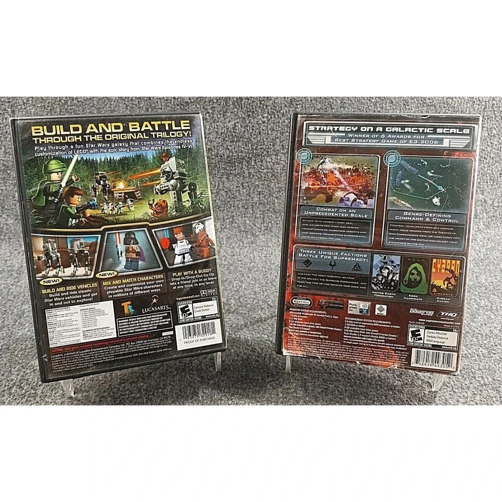 Lot Of 2 PC Games Supreme Commander & Lego Star Wars II with Original Boxes